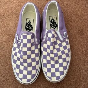 Purple Checkerboard Vans